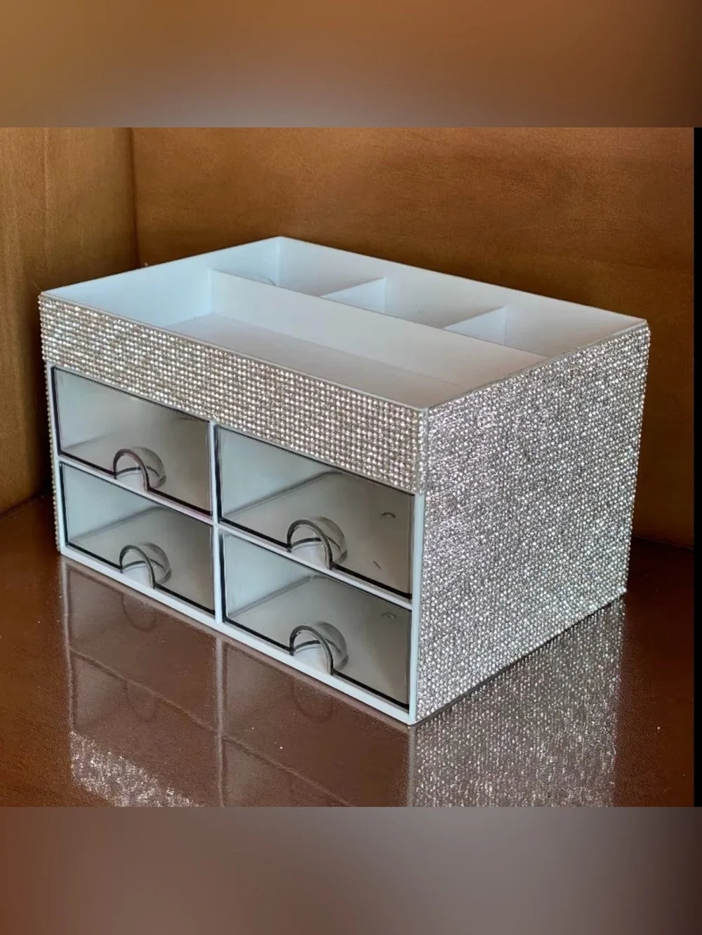 Glam Crystal Cosmetic Organizer - NEW